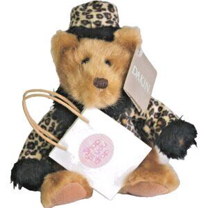 Vintage Dakin Lola Leopard Print Coat Plush Stuffed Animal Teddy Bear 11 inch